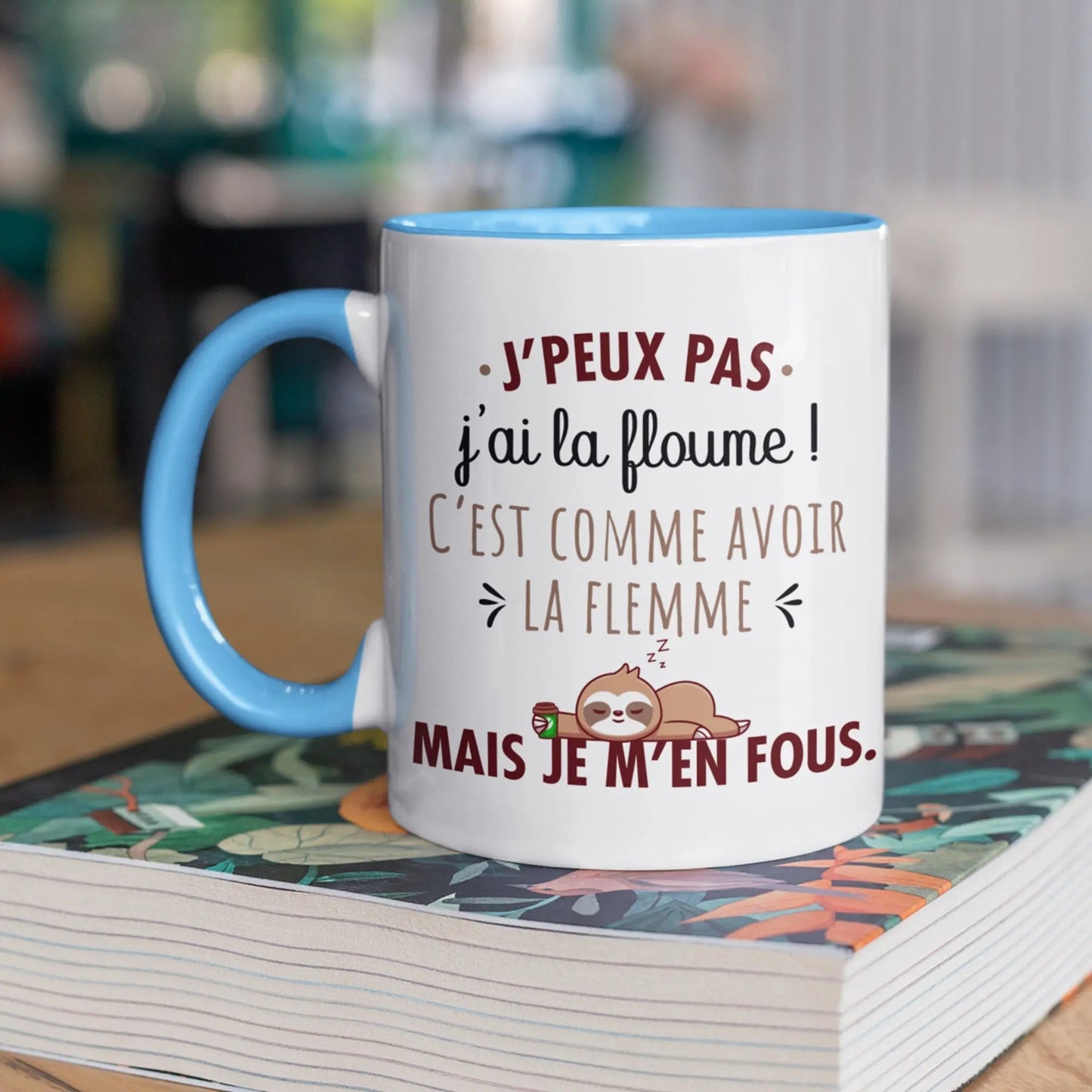 Mug céramique - J’peux pas j’ai la floume - Bleu - Mugs