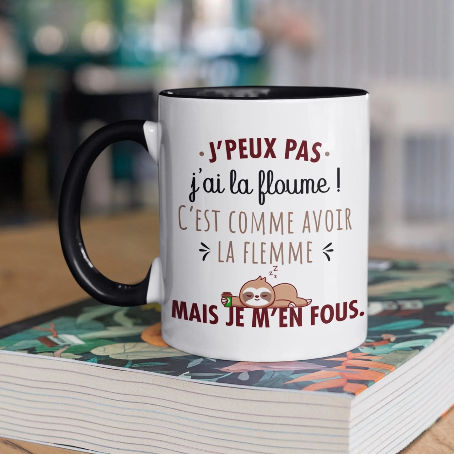 Mug céramique - J’peux pas j’ai la floume - Noir - Mugs