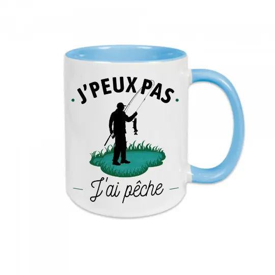 Mug céramique - J’peux pas j’ai pêche - Bleu
