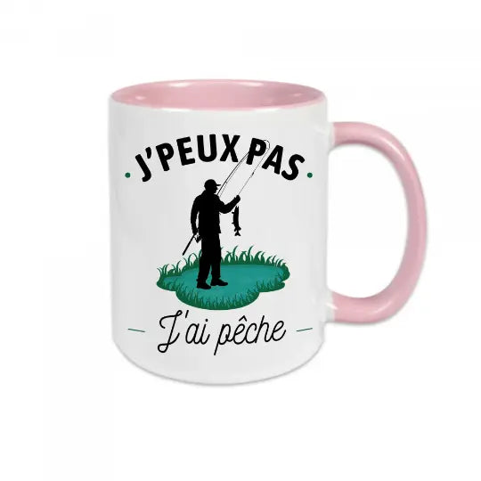 Mug céramique - J’peux pas j’ai pêche - Rose