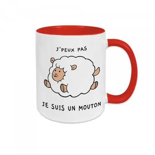 Mug céramique - J’peux pas je suis un mouton - Mugs