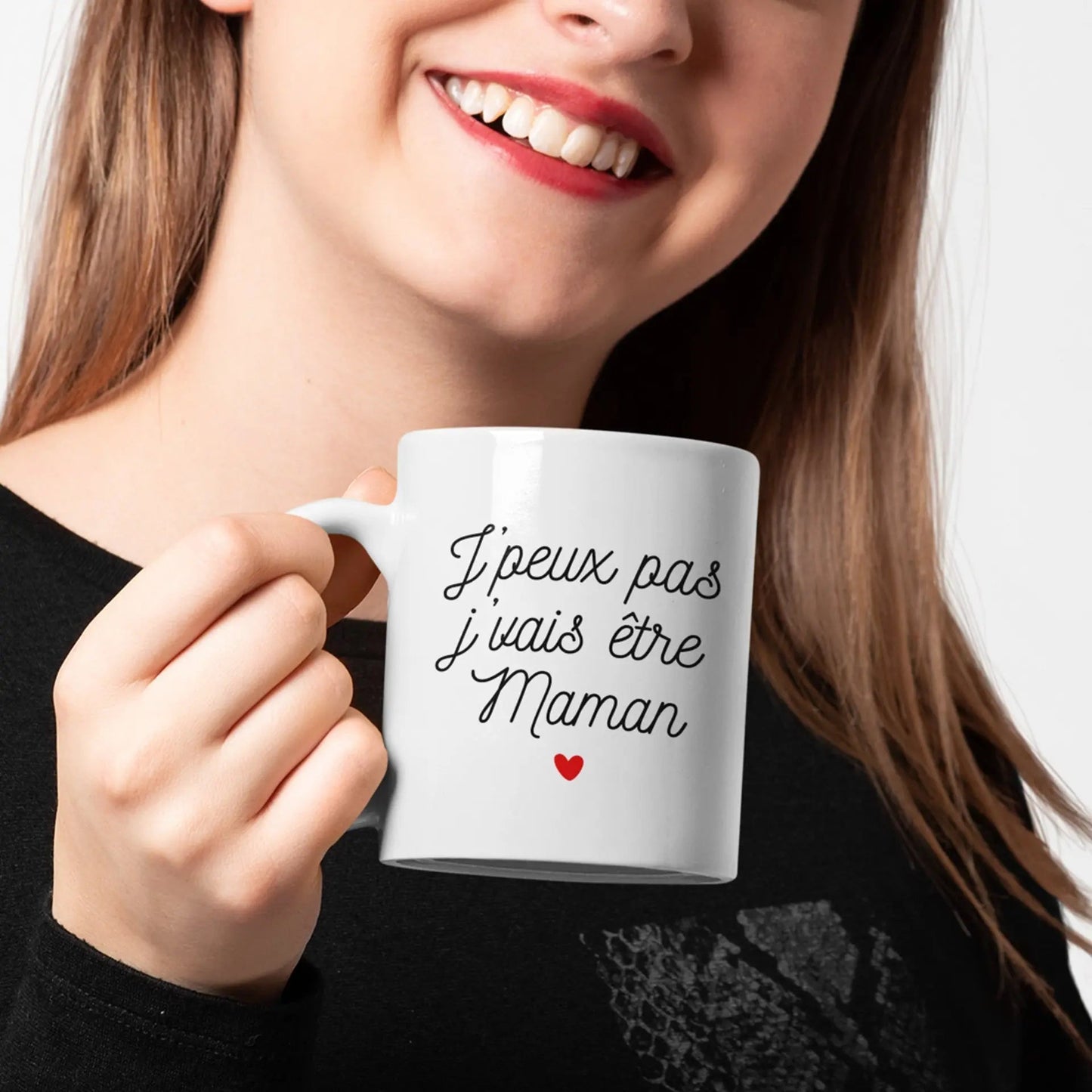 Mug céramique - J’peux pas je vais être maman - Blanc - Mugs