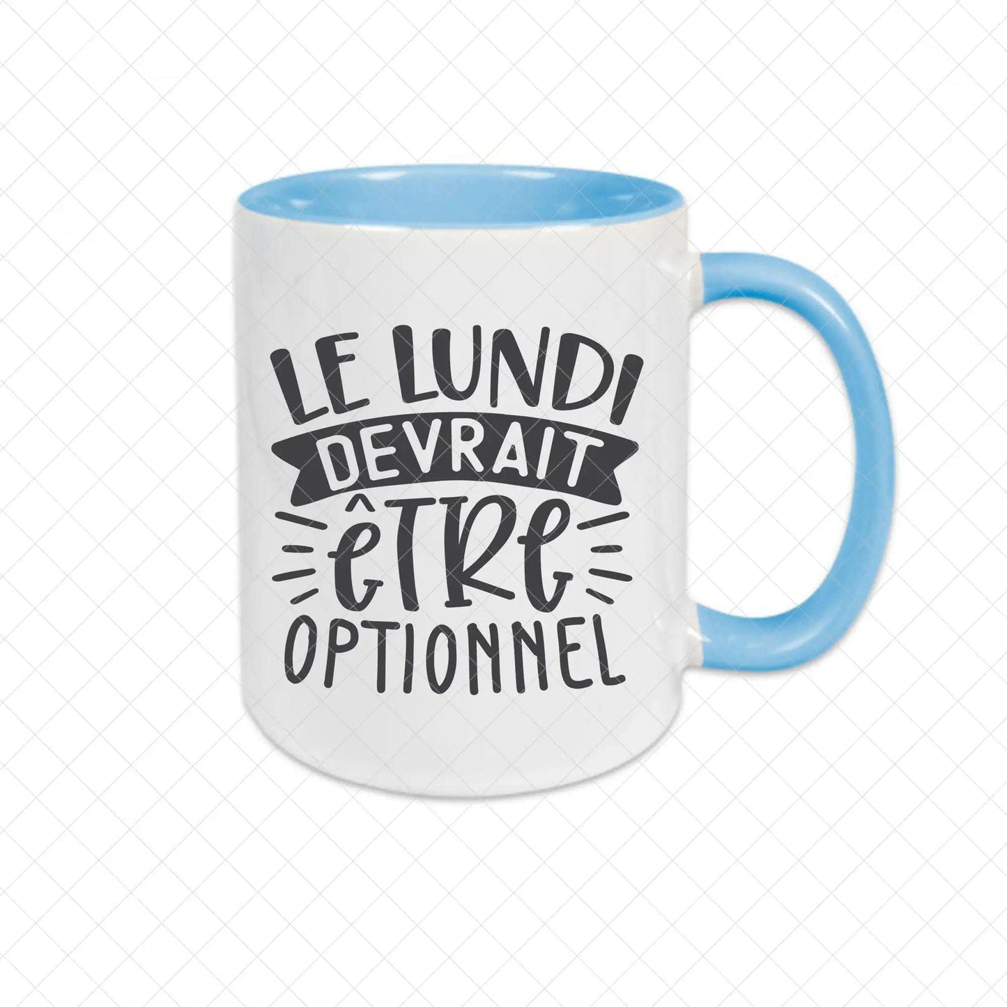 Mug céramique Le lundi devrait être optionnel Encre et Créations