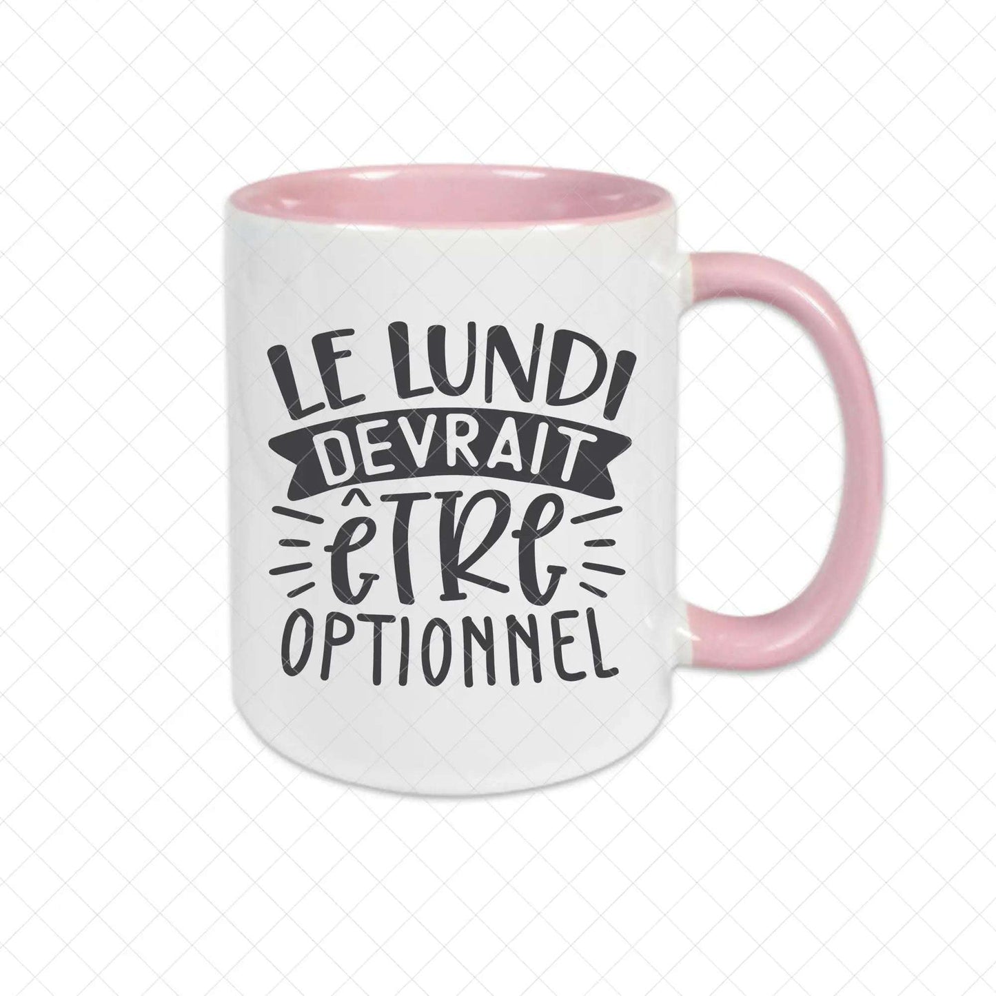 Mug céramique Le lundi devrait être optionnel Encre et Créations