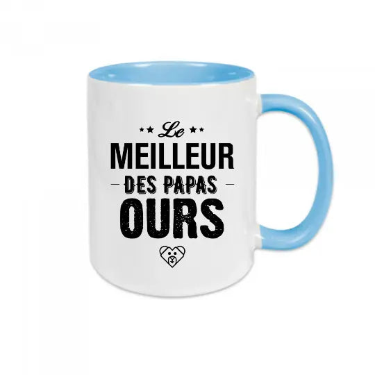 Mug céramique - Le meilleur des papas ours - Bleu - Mugs