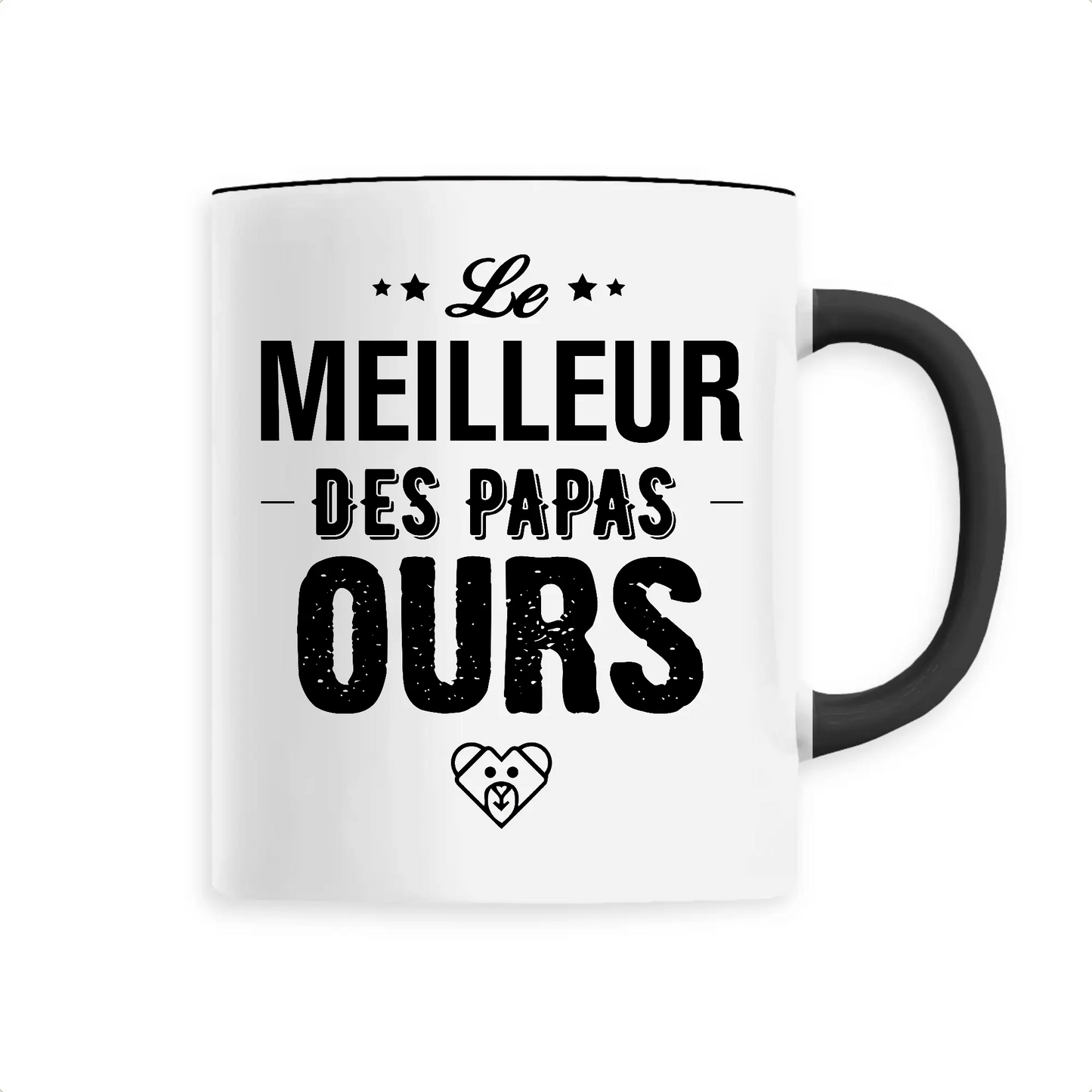 Mug céramique - Le meilleur des papas ours - Noir - Mugs