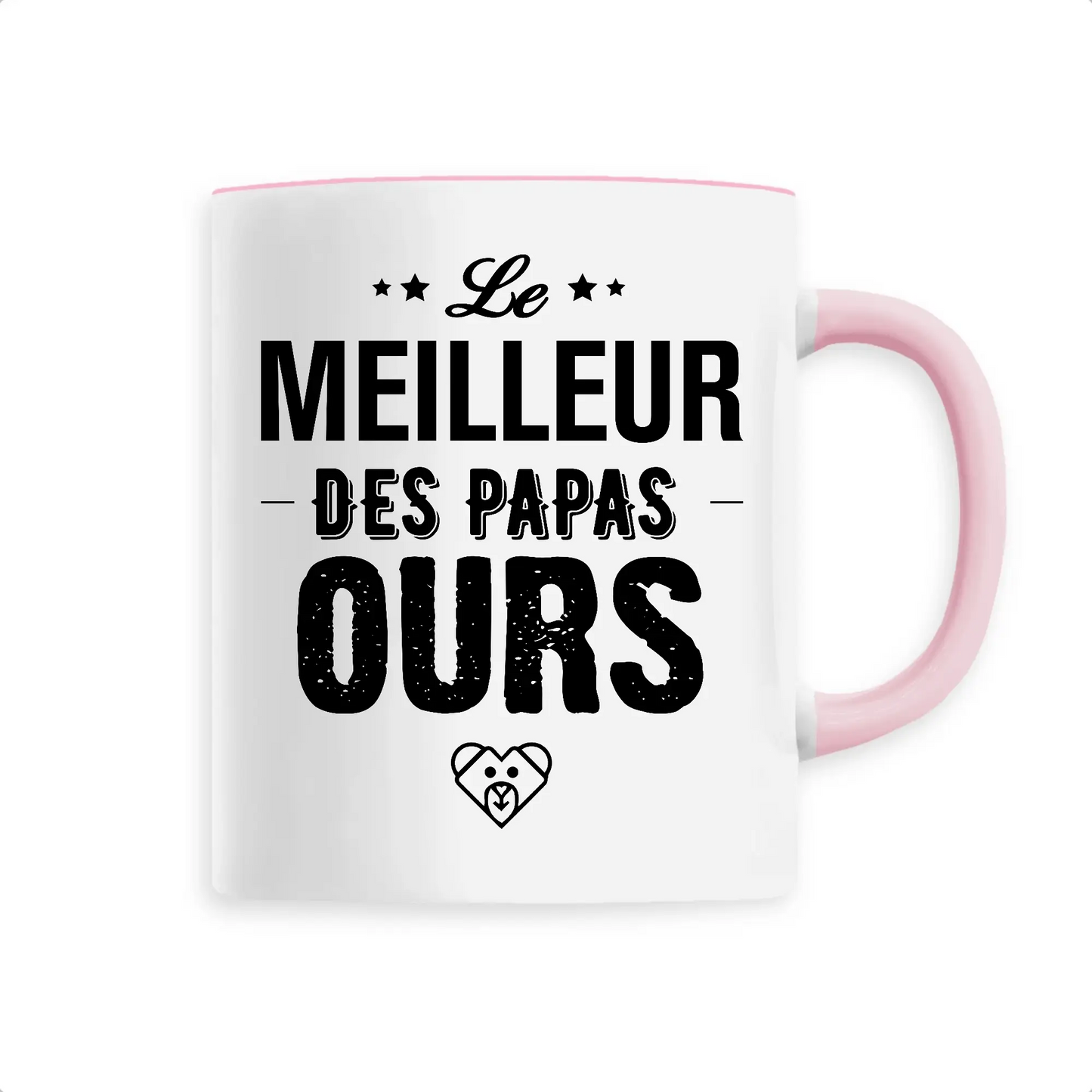 Mug céramique - Le meilleur des papas ours - Rose - Mugs