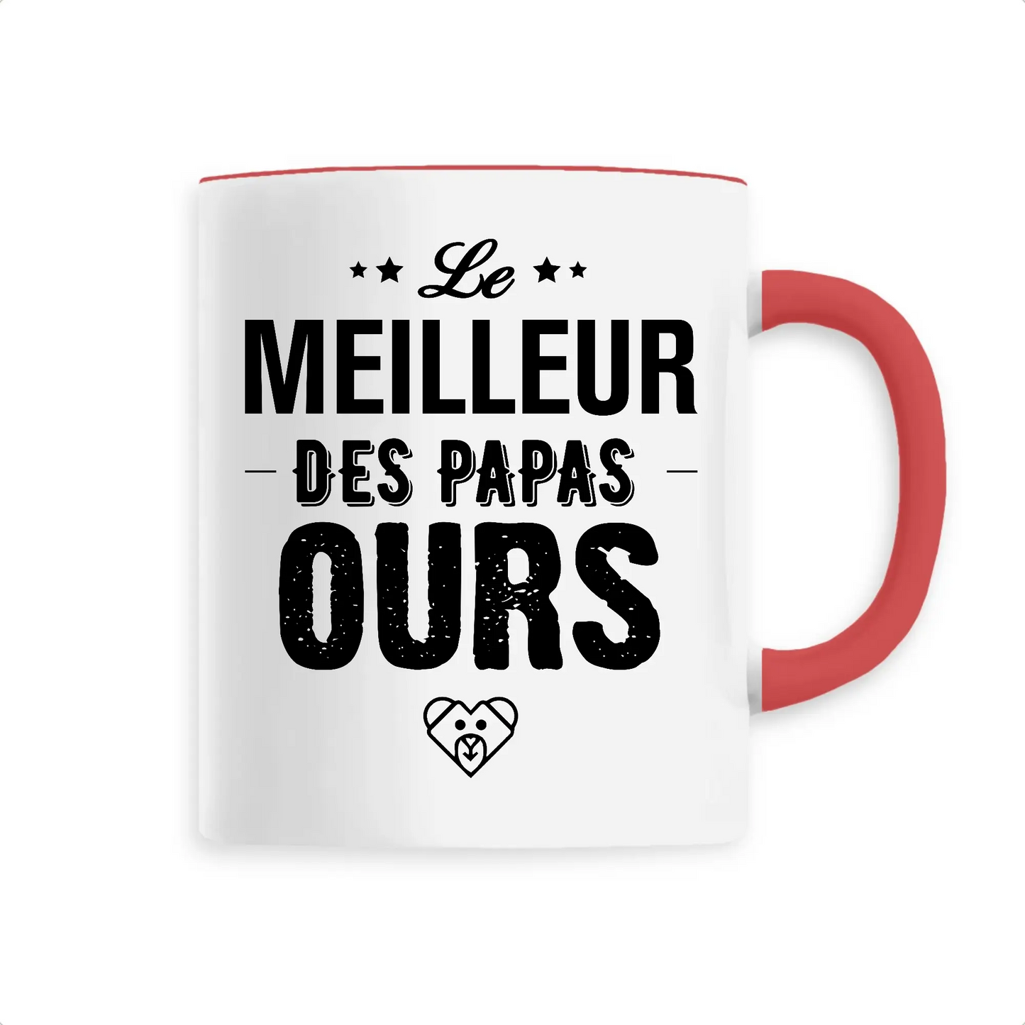 Mug céramique - Le meilleur des papas ours - Rouge - Mugs