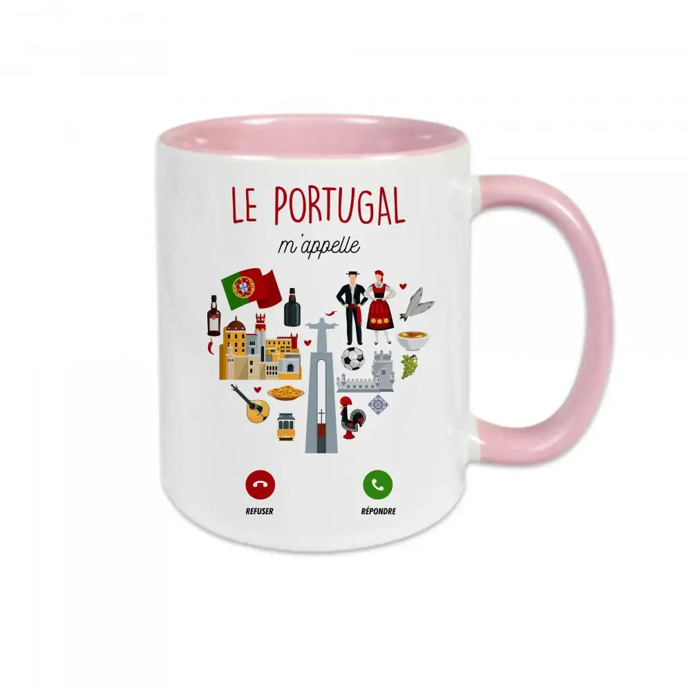 Mug céramique - Le Portugal m’appelle - Rose - Mugs