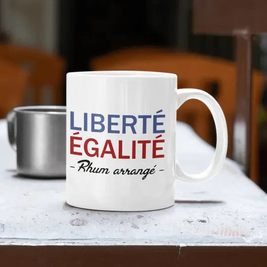 Mug céramique - Liberté égalité et rhum arrangé - Blanc - Mugs