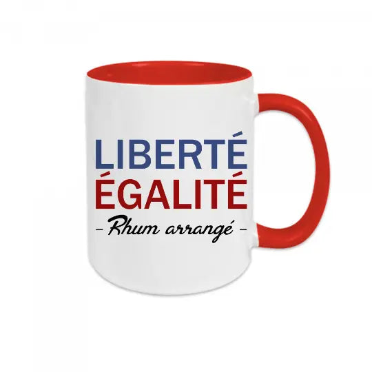 Mug céramique - Liberté égalité et rhum arrangé - Rouge - Mugs