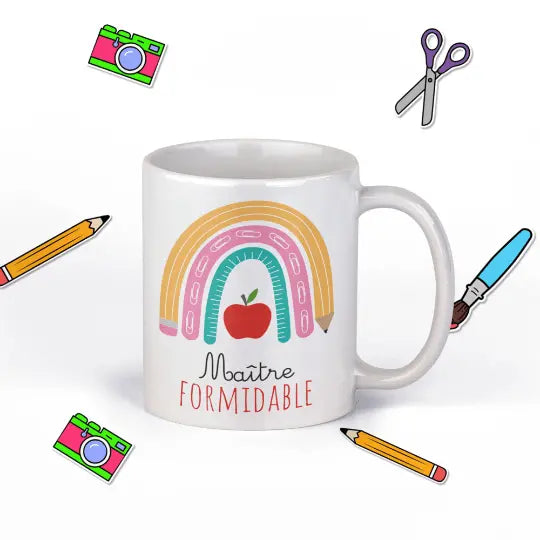 Mug céramique - Maître formidable - Blanc - Mugs