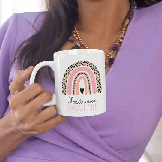 Mug céramique - Maîtresse formidable - Blanc - Mugs