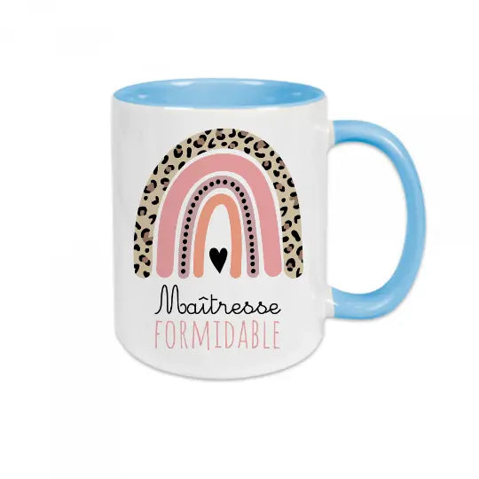 Mug céramique - Maîtresse formidable - Bleu - Mugs
