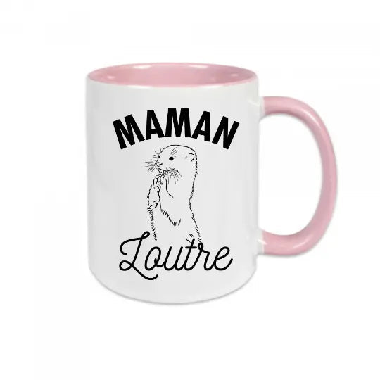 Mug céramique - Maman loutre - Rose - Mugs