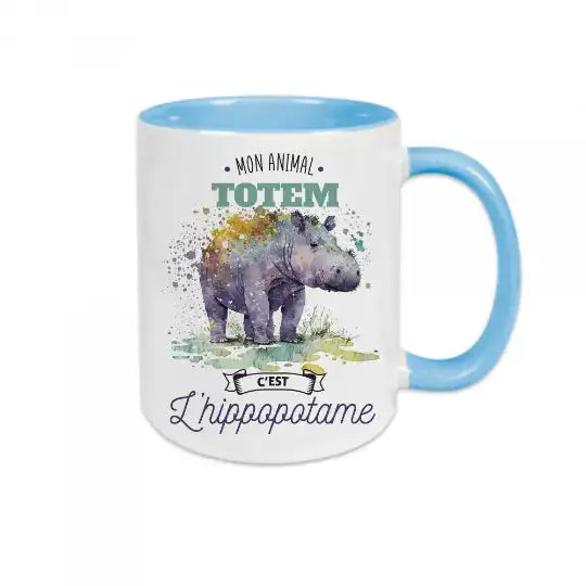 Mug céramique - Mon animal totem c’est l’hippopotame - Mugs