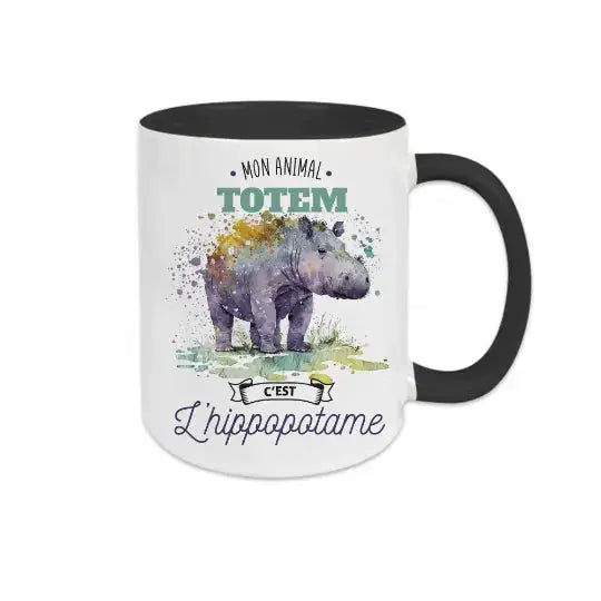Mug céramique - Mon animal totem c’est l’hippopotame - Mugs