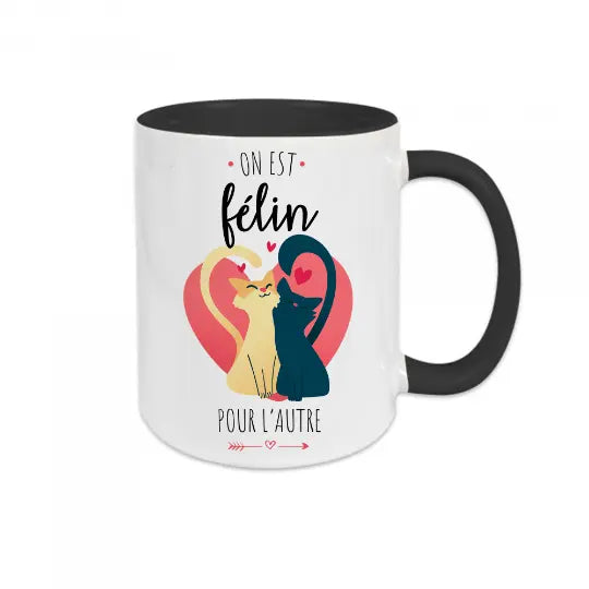 Mug céramique - On est félin pour l’autre - Noir - Mugs