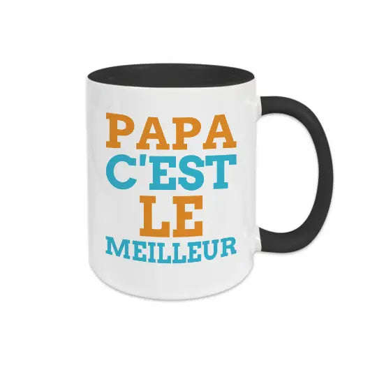 Mug céramique - Papa c’est le meilleur - Noir