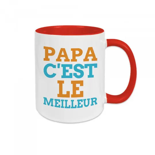 Mug céramique - Papa c’est le meilleur - Rouge