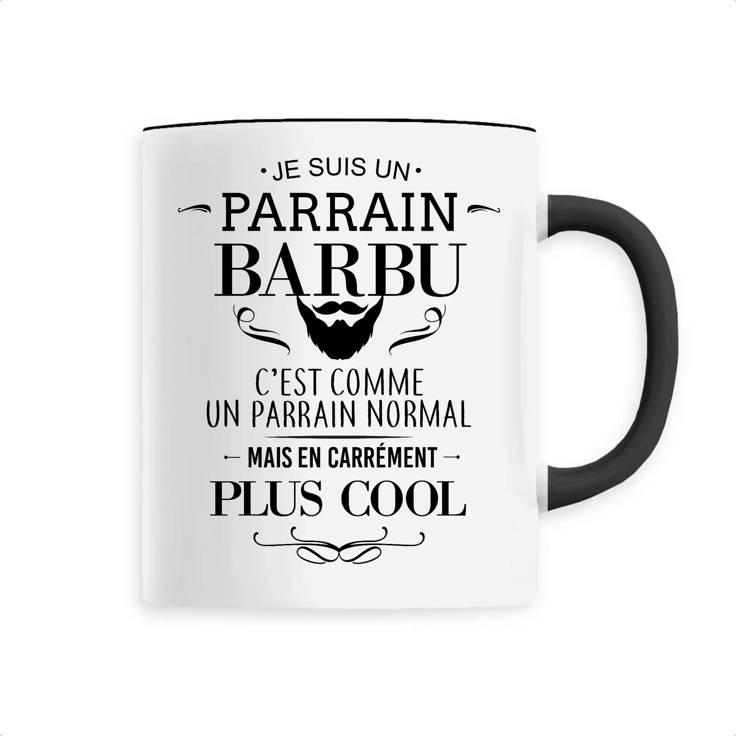 Mug céramique - Parrain barbu - Noir - Mugs
