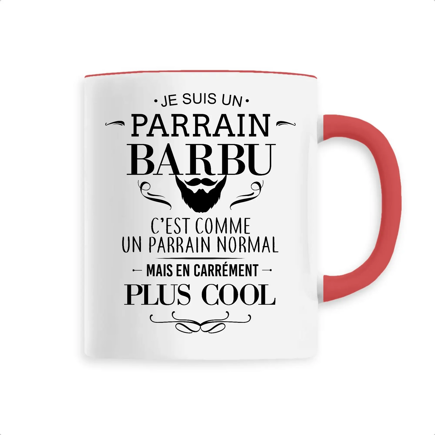 Mug céramique - Parrain barbu - Rouge - Mugs