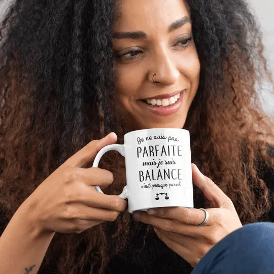 Mug céramique - Pas parfaite mais balance - Unique / Blanc