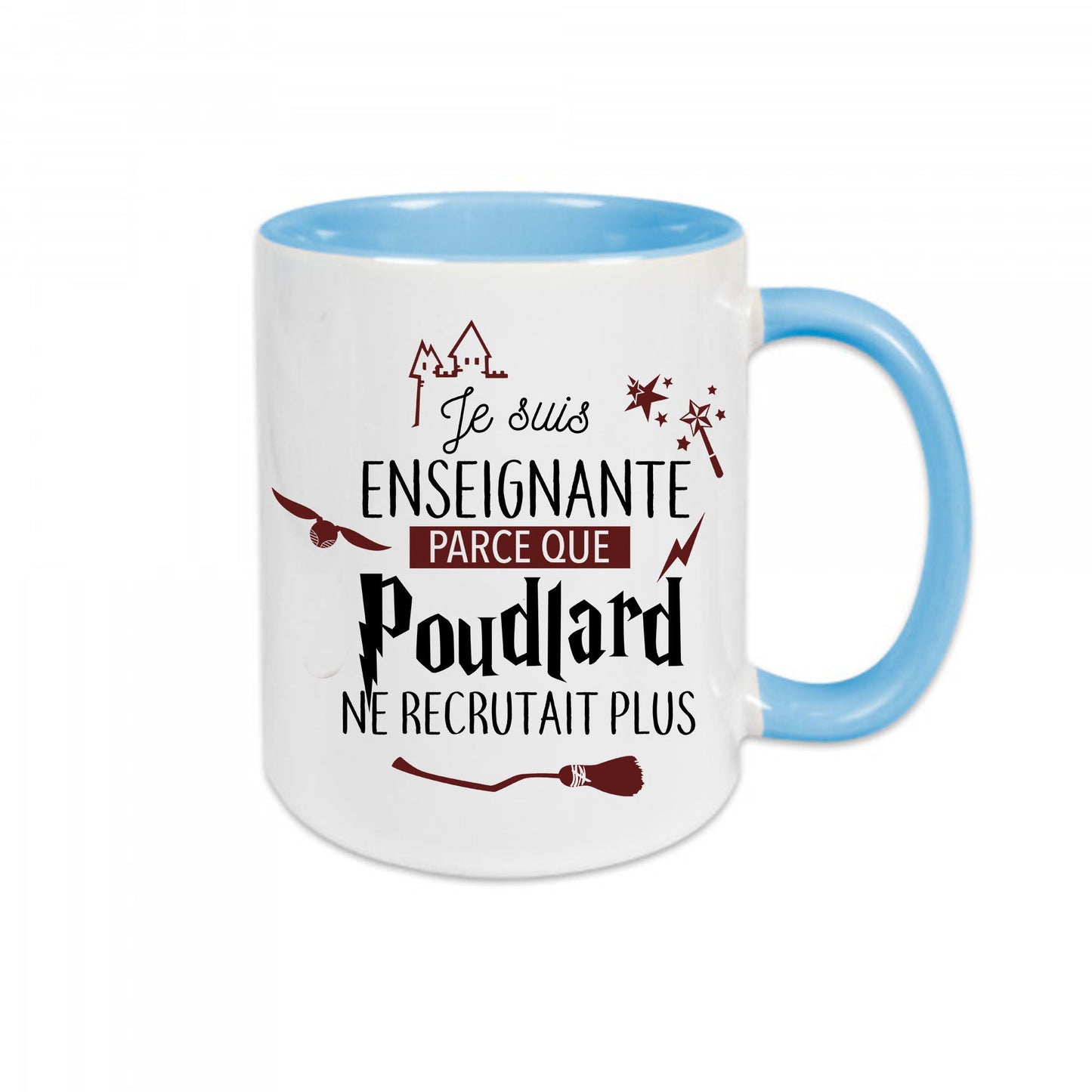 Mug céramique Poudlard ne recrutait plus personnalisable