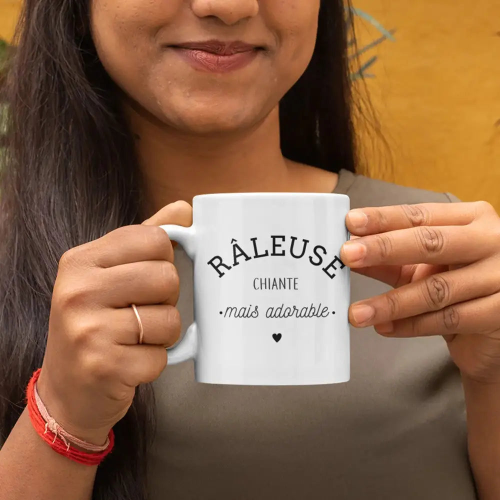 Mug céramique - Râleuse chiante mais adorable - Blanc - Mugs