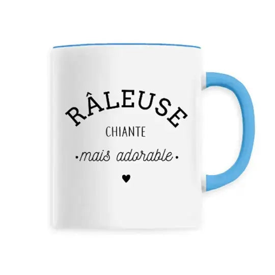 Mug céramique - Râleuse chiante mais adorable - Bleu - Mugs