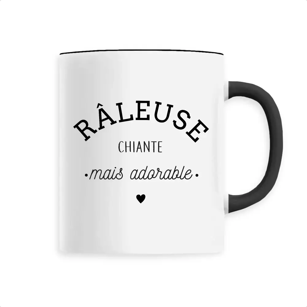 Mug céramique - Râleuse chiante mais adorable - Noir - Mugs