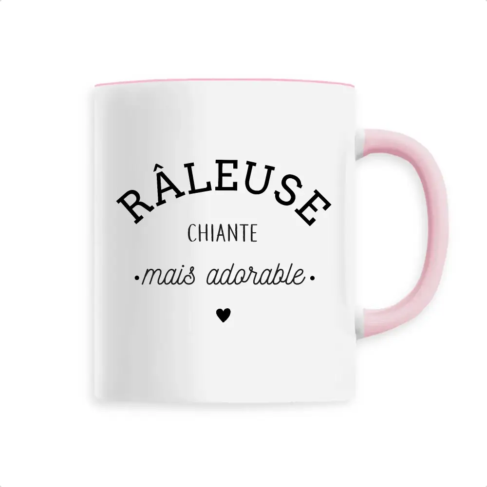Mug céramique - Râleuse chiante mais adorable - Rose - Mugs