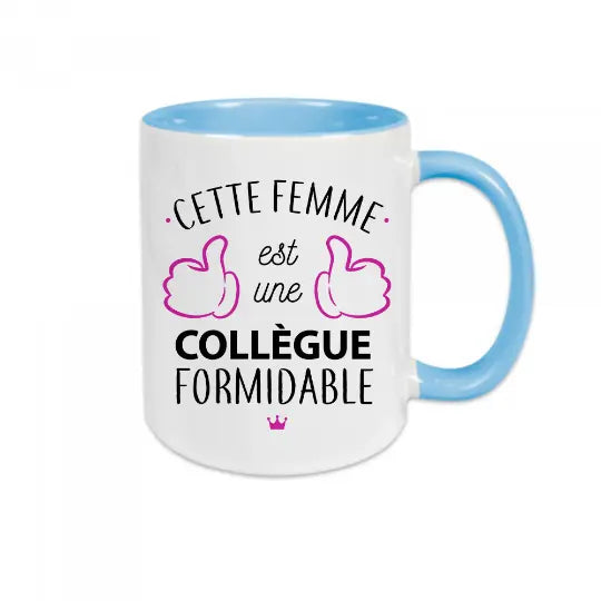 Mug céramique - Une collègue formidable - Bleu - Mugs
