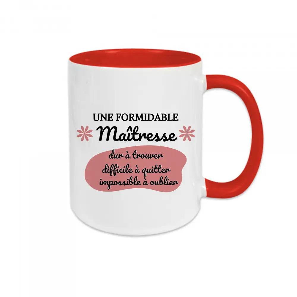 Mug céramique - Une formidable maîtresse, dur à trouver, difficile à quitter - #shop_name - Mugs