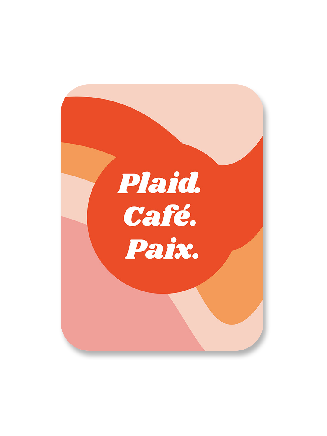 Aimant Plaid café paix Encre et Créations