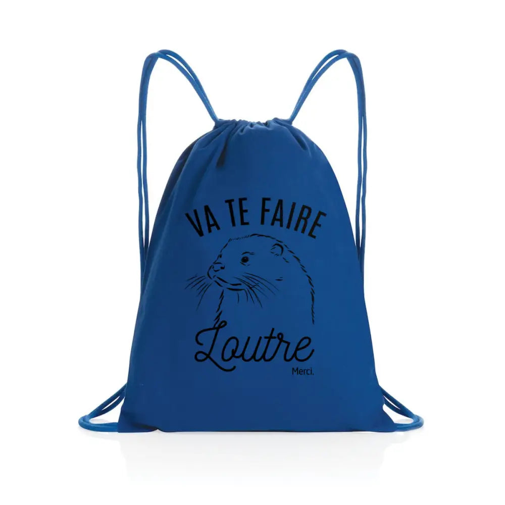 Sac à dos à cordelettes recyclé Va te faire loutre