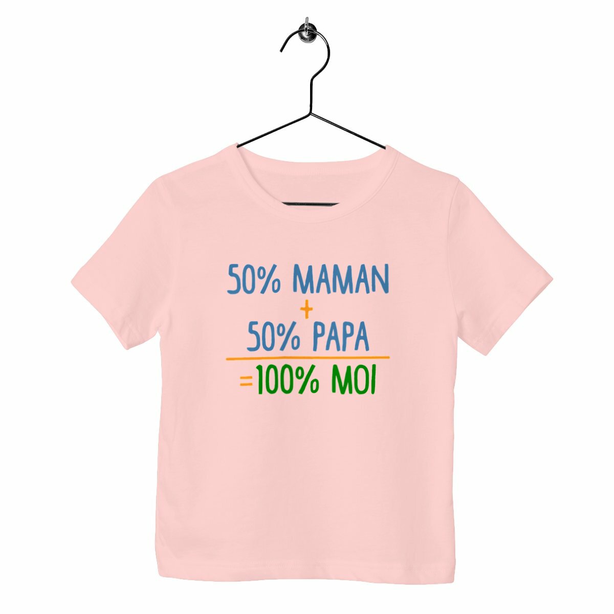 T-shirt enfant - 50% maman + 50% papa = 100% moi