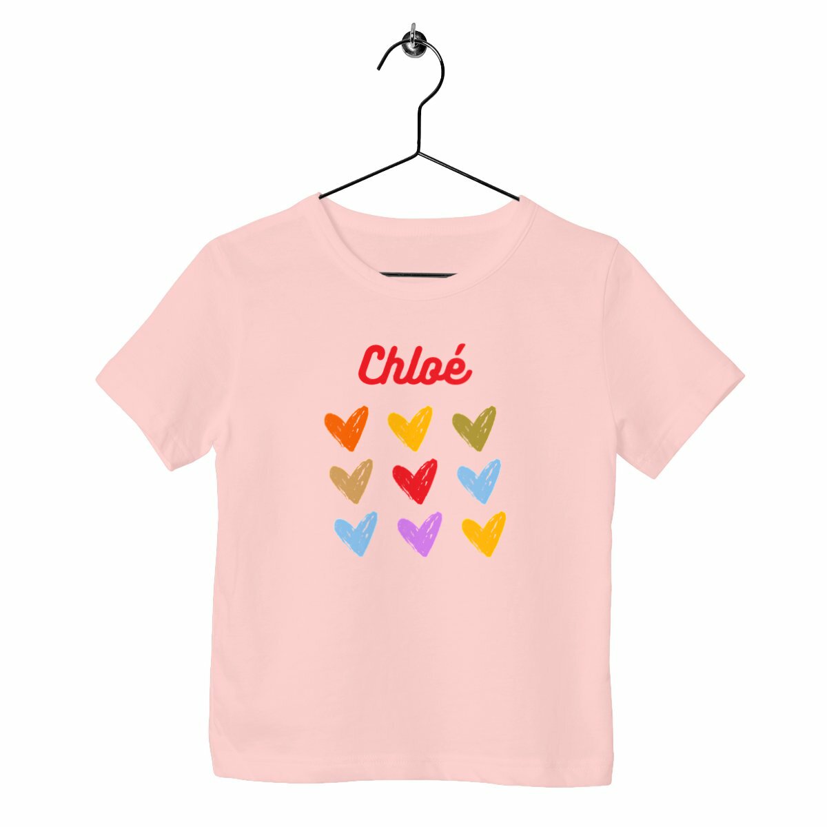T-shirt enfant Coeur prénom personnalisable