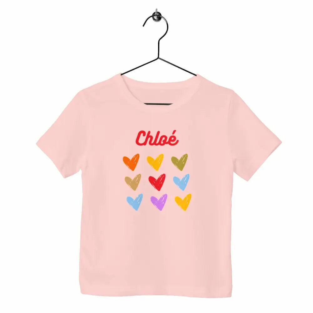 T-shirt enfant Coeur prénom personnalisable