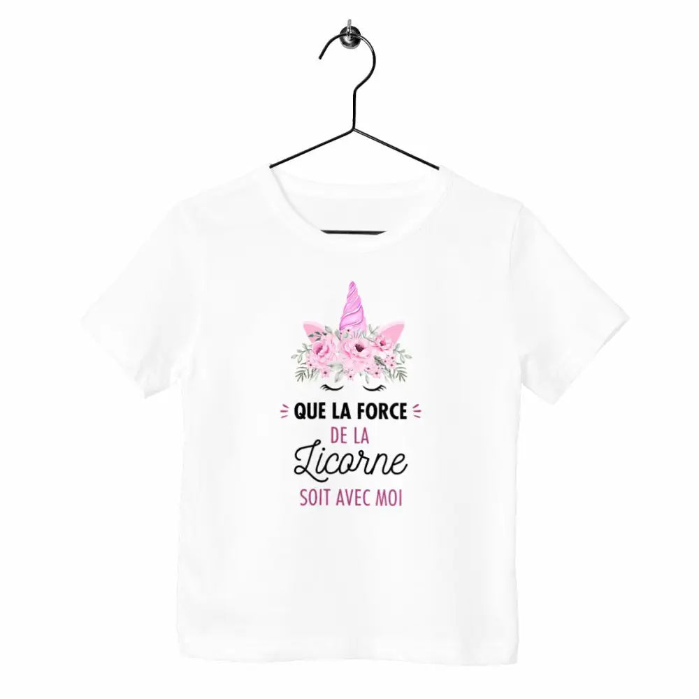 T-shirt enfant - Que la force de la licorne soit avec moi