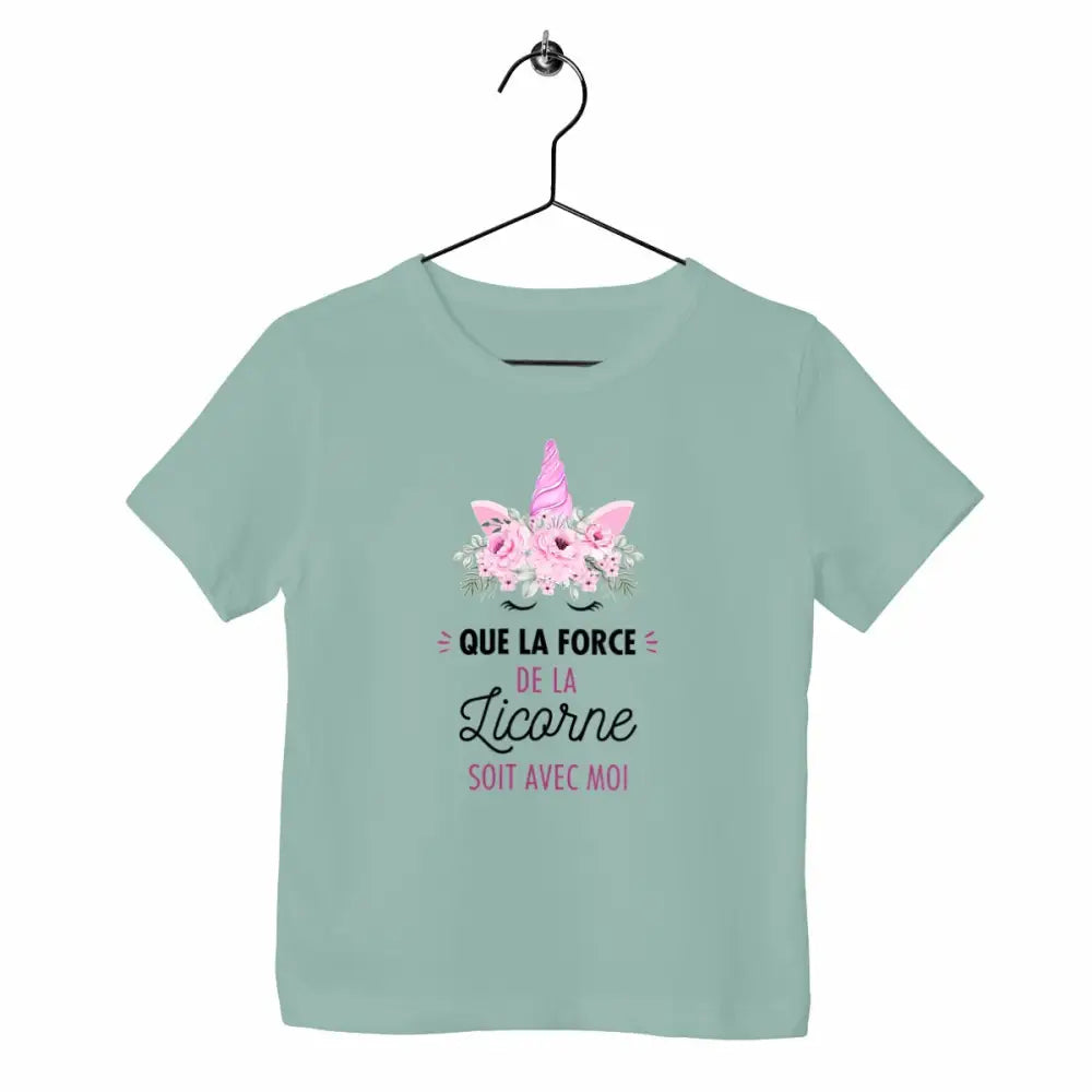 T-shirt enfant - Que la force de la licorne soit avec moi