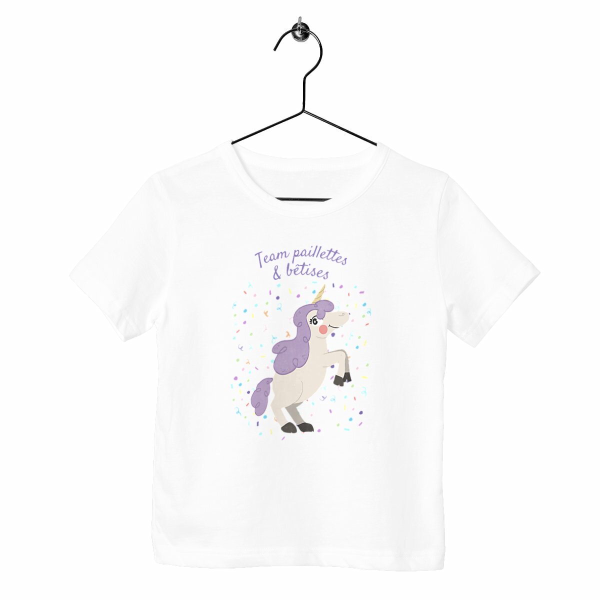 T-shirt enfant Team paillettes & bêtises
