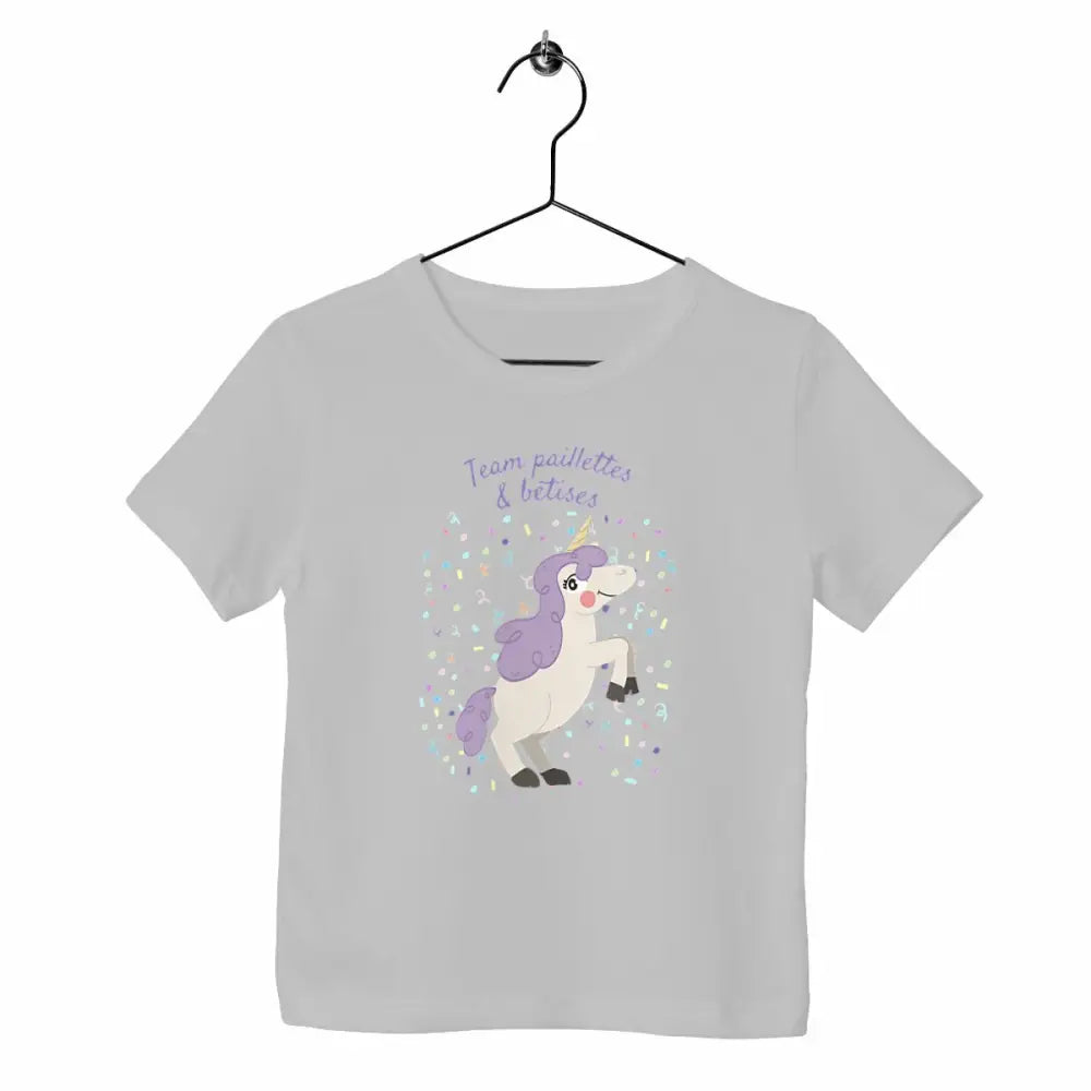 T-shirt enfant Team paillettes & bêtises