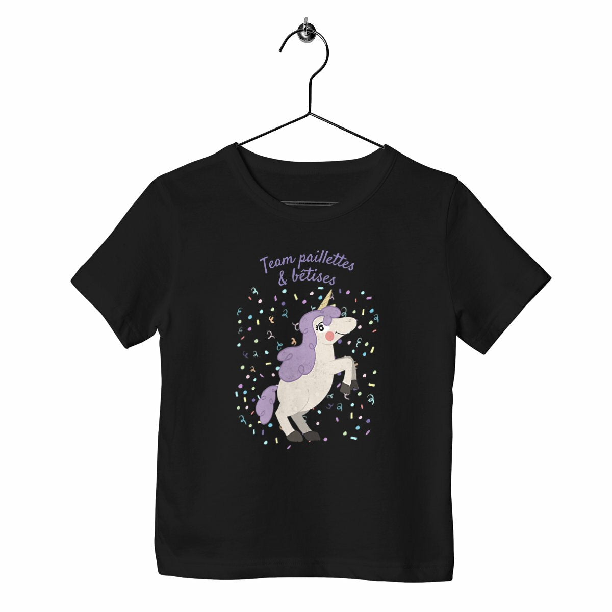 T-shirt enfant Team paillettes & bêtises