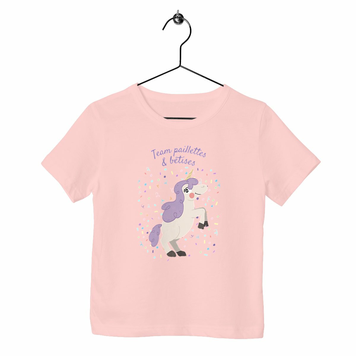 T-shirt enfant Team paillettes & bêtises