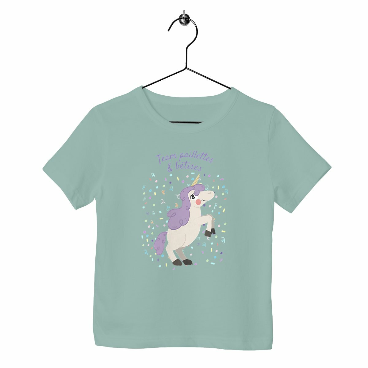 T-shirt enfant Team paillettes & bêtises