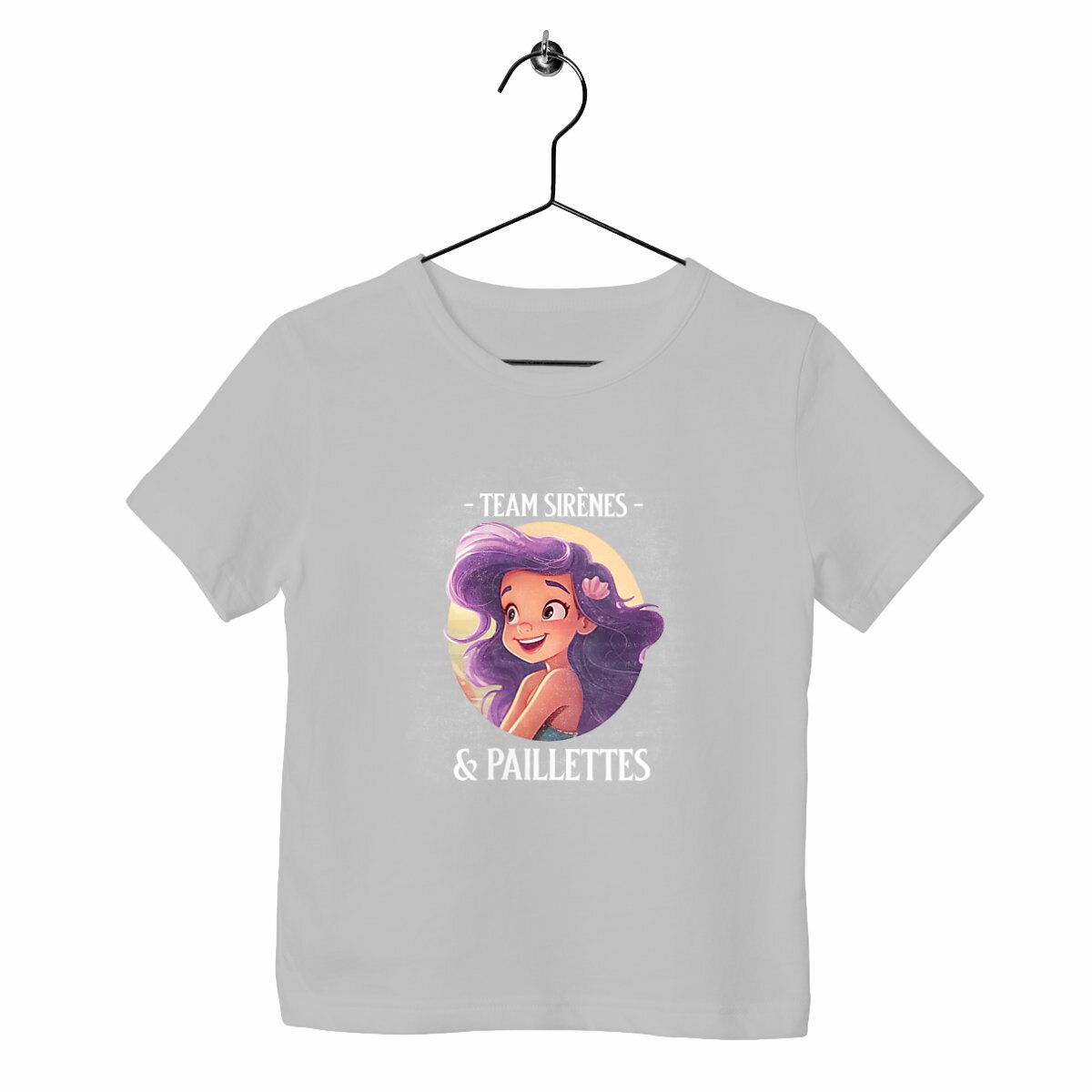 T-shirt enfant Team sirène et paillettes