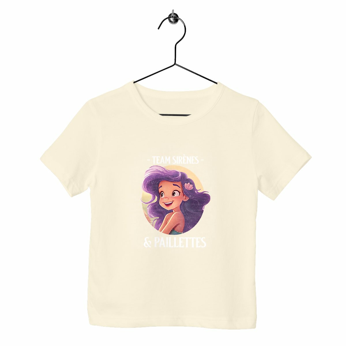 T-shirt enfant Team sirène et paillettes