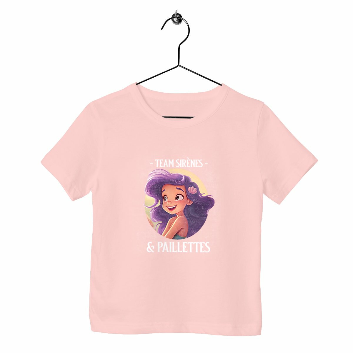 T-shirt enfant Team sirène et paillettes
