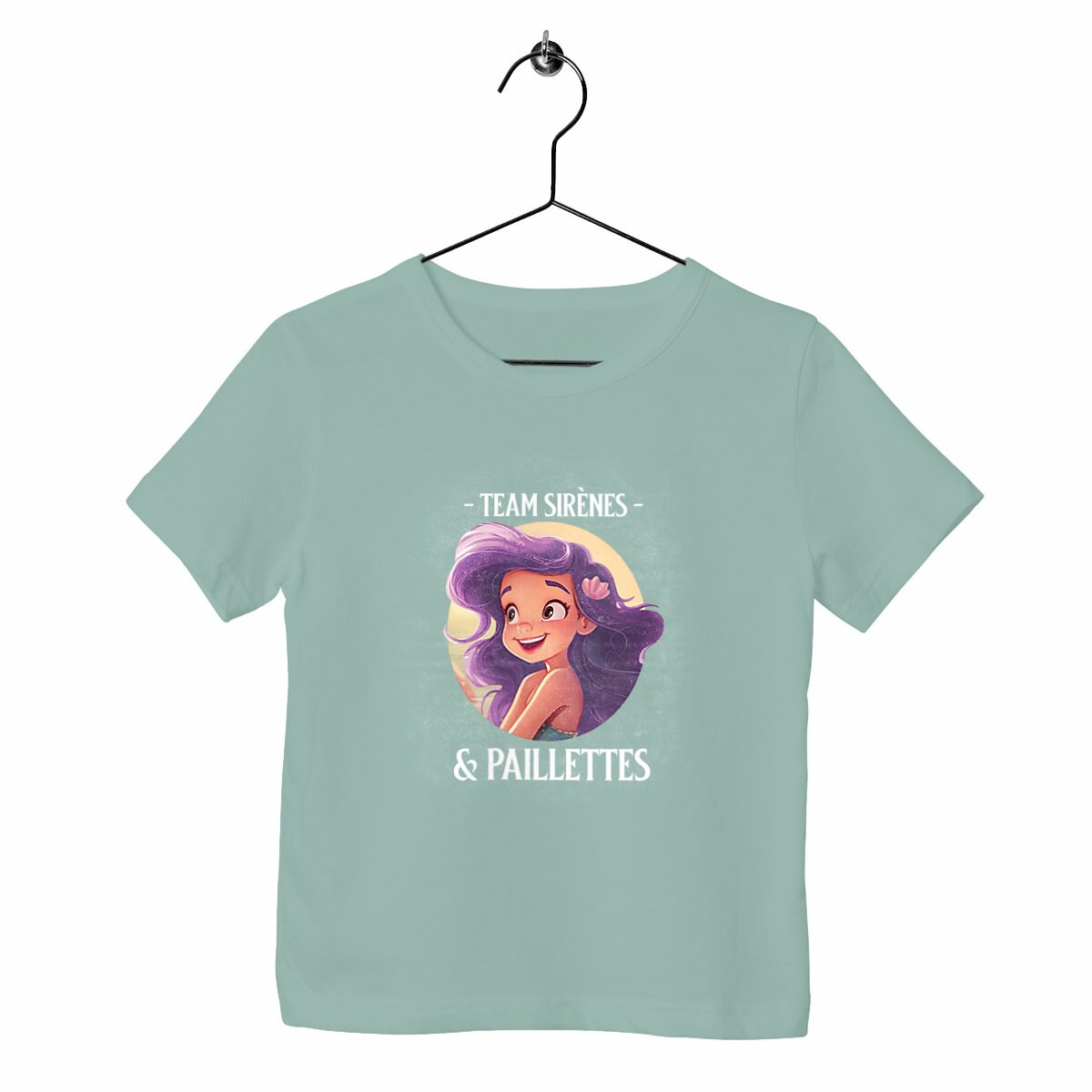 T-shirt enfant Team sirène et paillettes